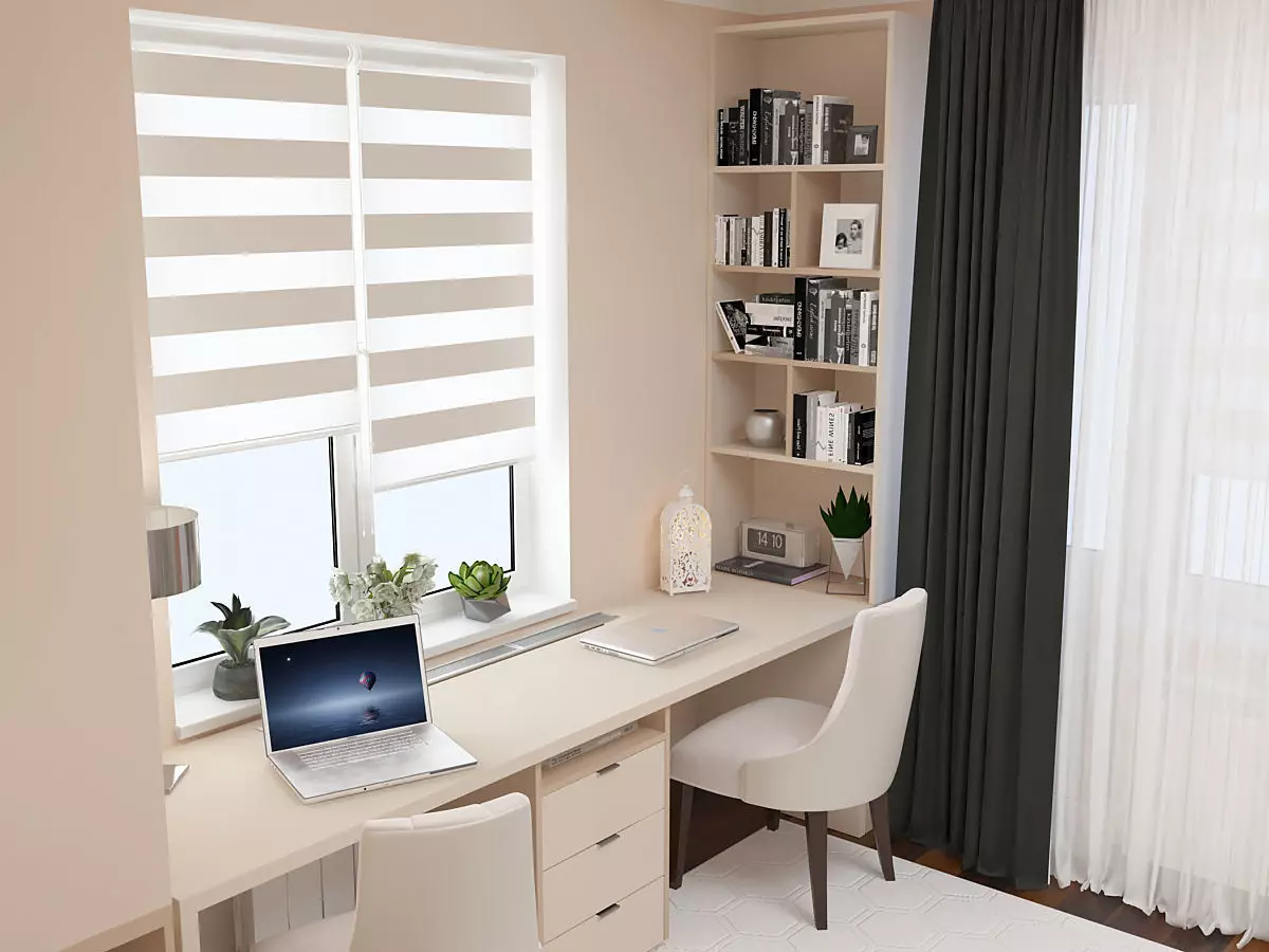 Office Table Wardrobe 3D model_0