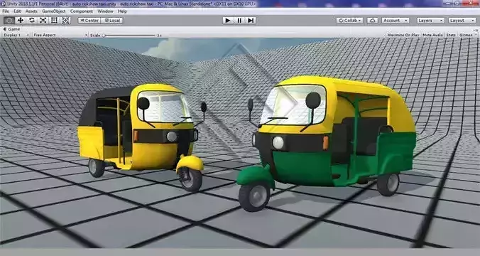 Indian Auto Rickshaw Tuk Tuk 3D Model