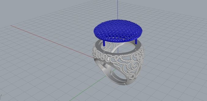 ANELLO  PAVE E FILIGRANA 3D print model