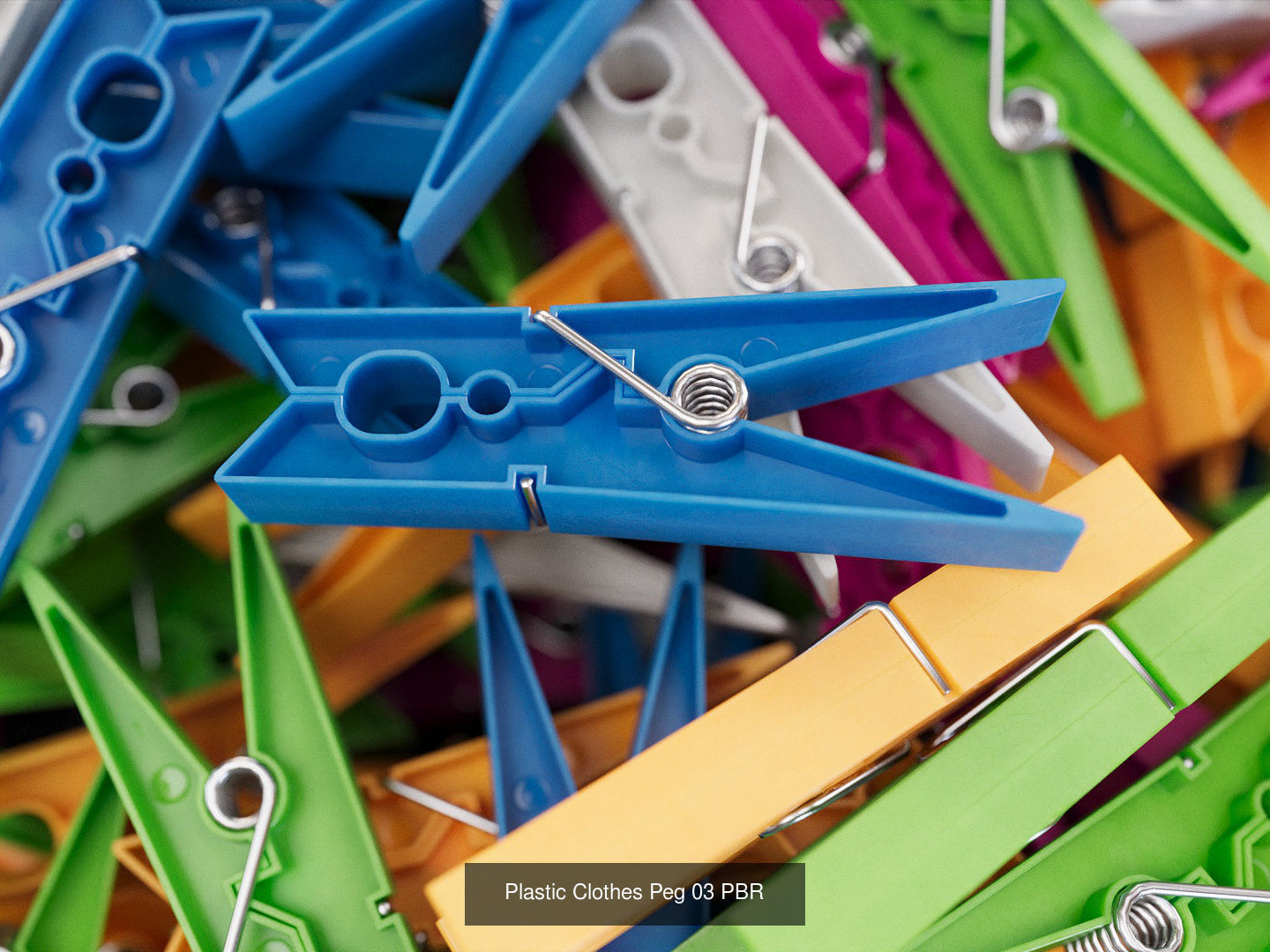 Various Clothespins Clothes Pegs 3D Model Collection_6