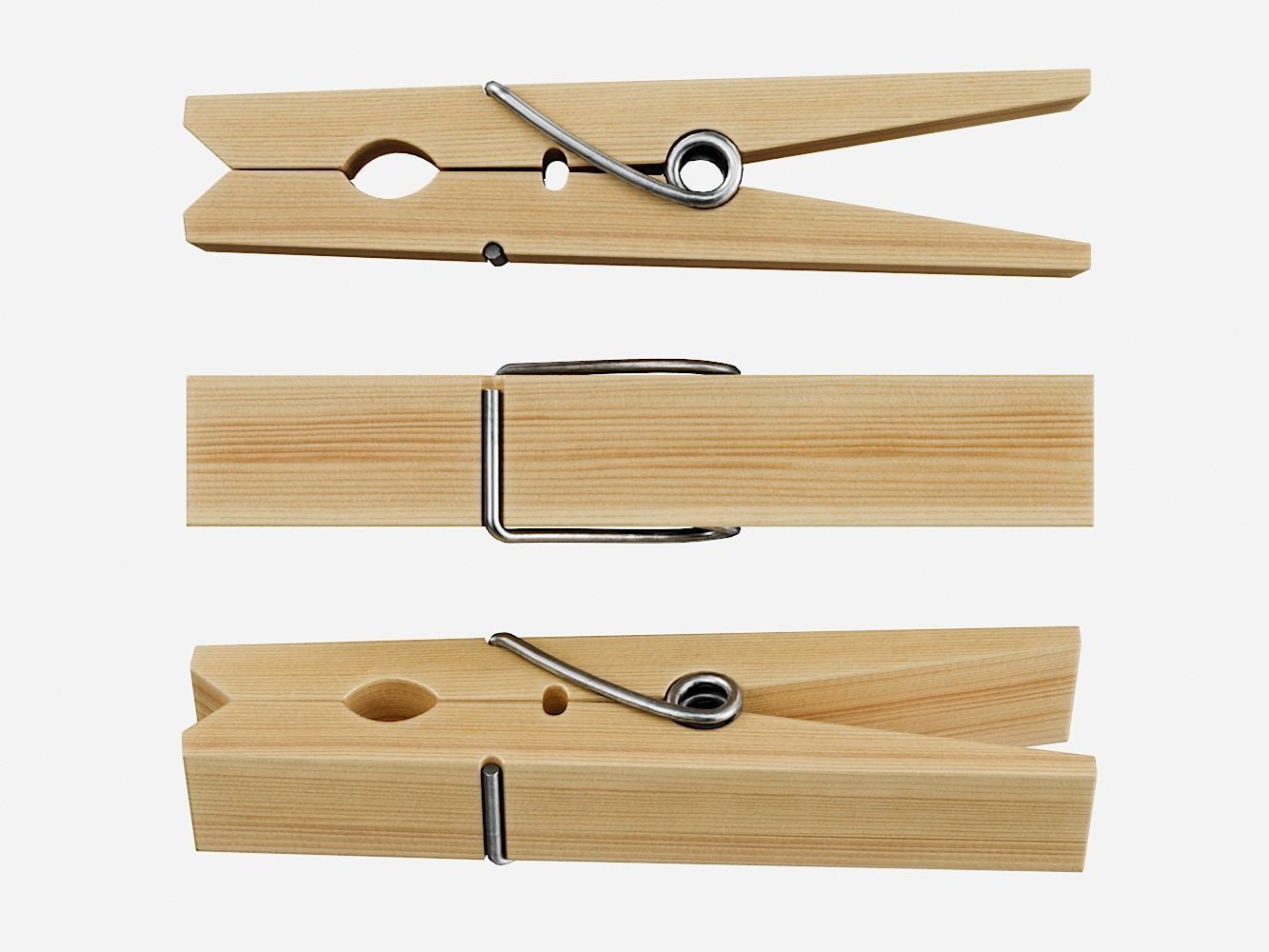 Various Clothespins Clothes Pegs 3D Model Collection_15