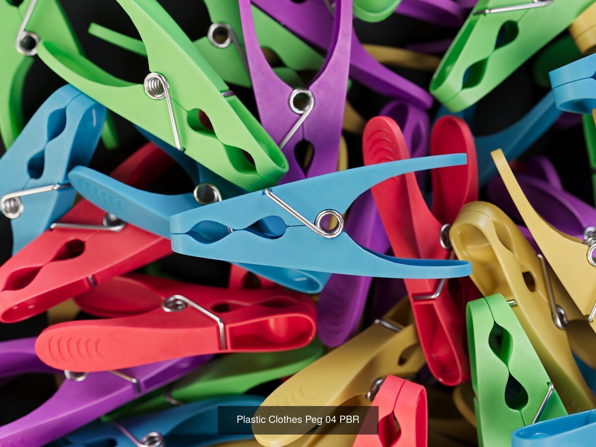 Various Clothespins Clothes Pegs 3D Model Collection_3