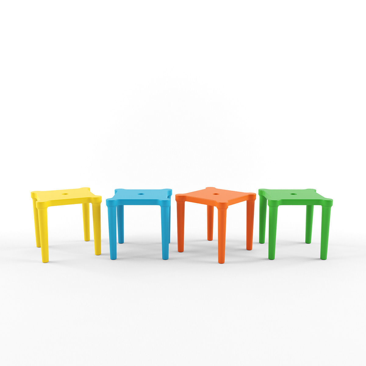 UTTER table and stools 3D model_3