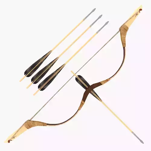Composite Bow Low-poly 3D model