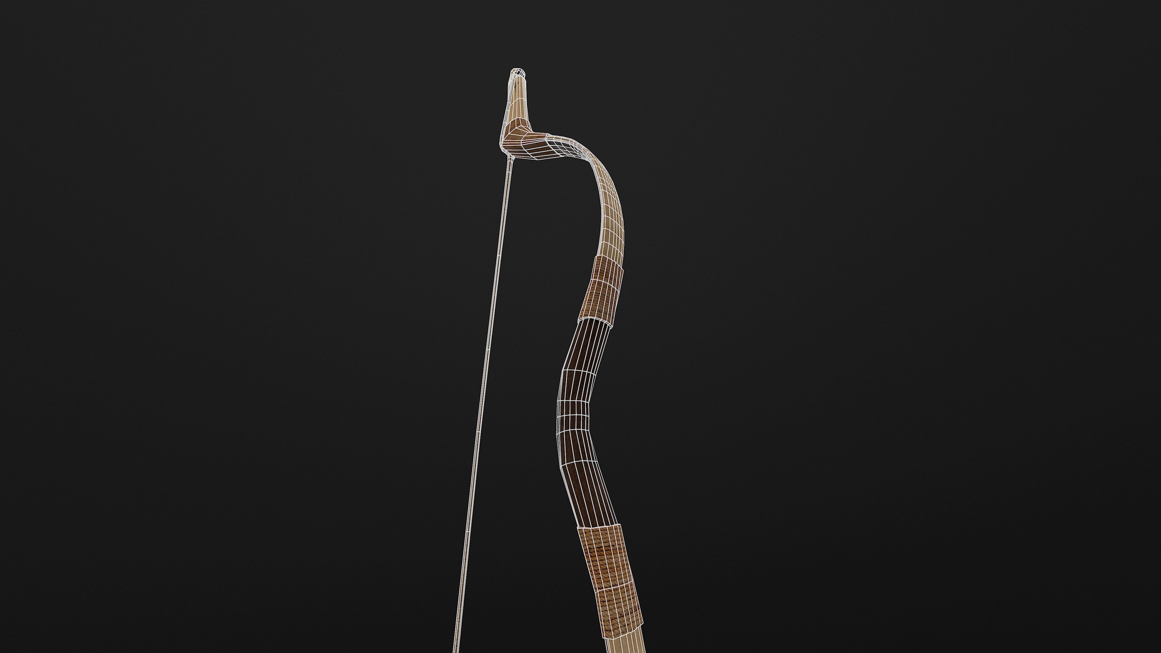 Composite Bow Low-poly 3D model_16