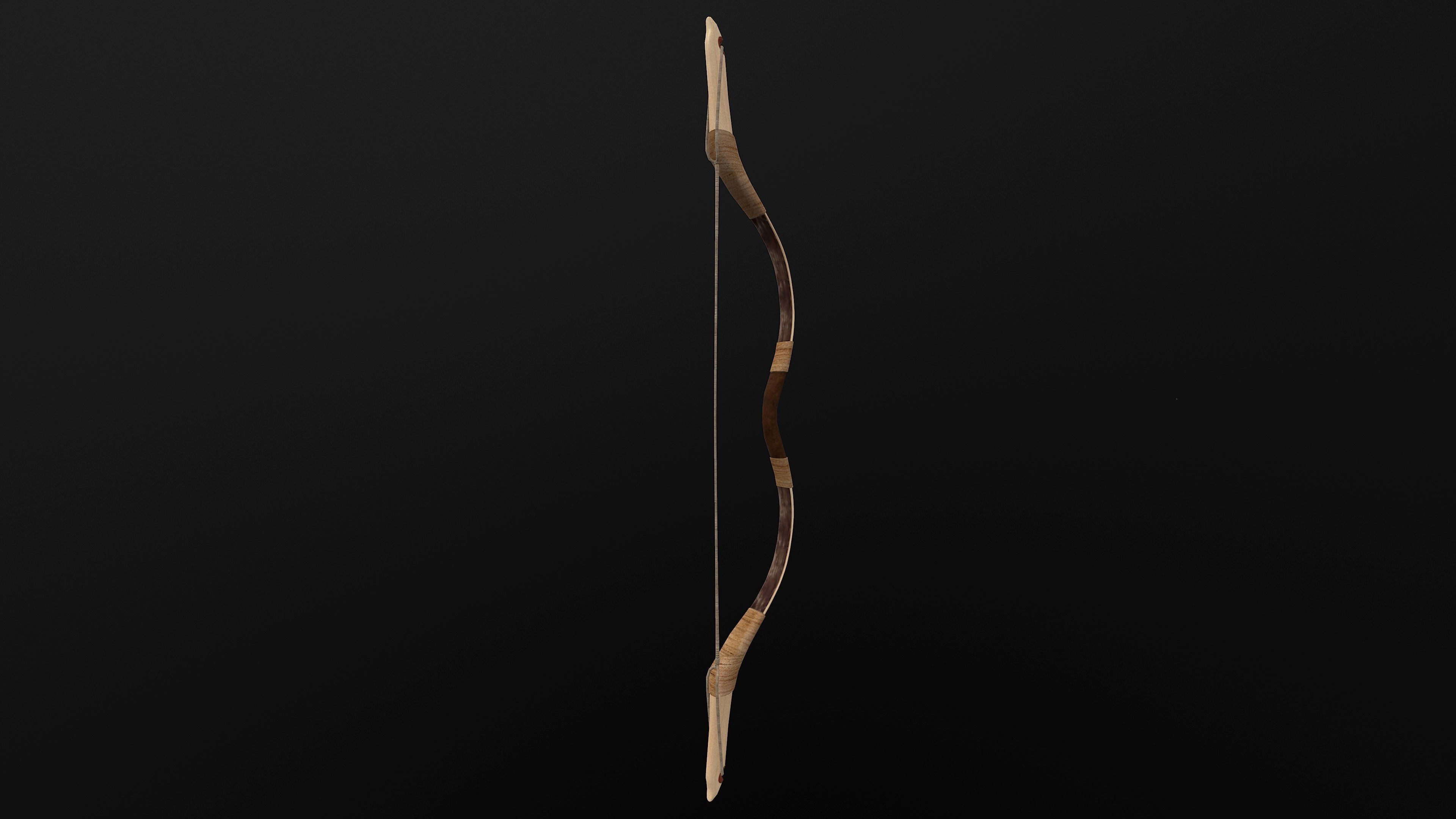 Composite Bow Low-poly 3D model_2