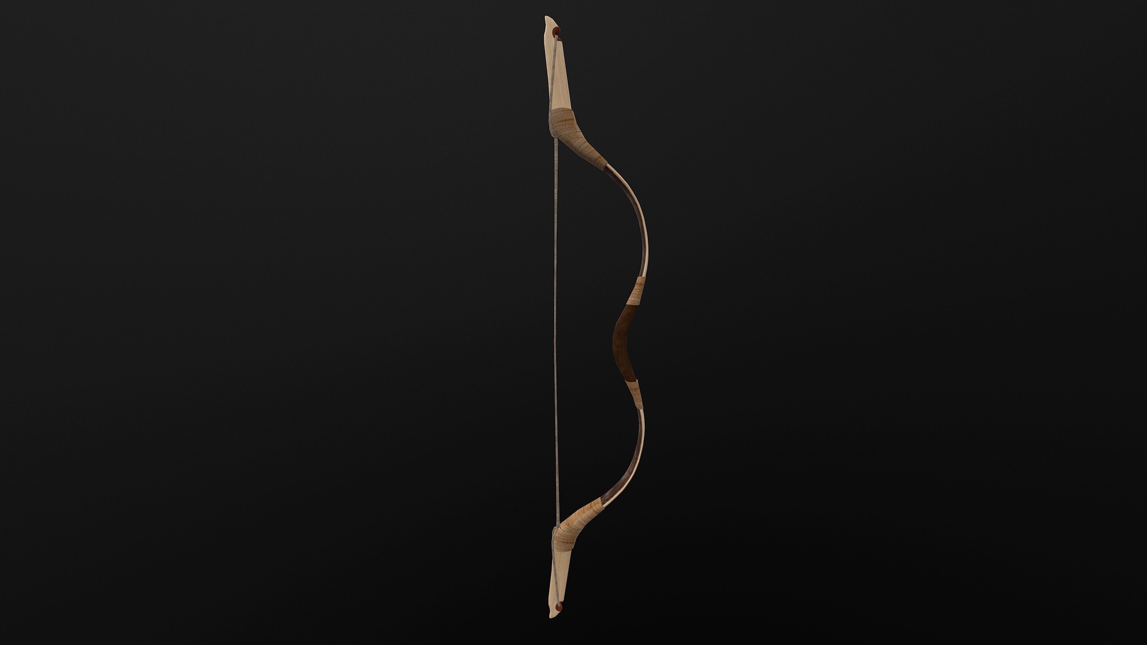 Composite Bow Low-poly 3D model_1