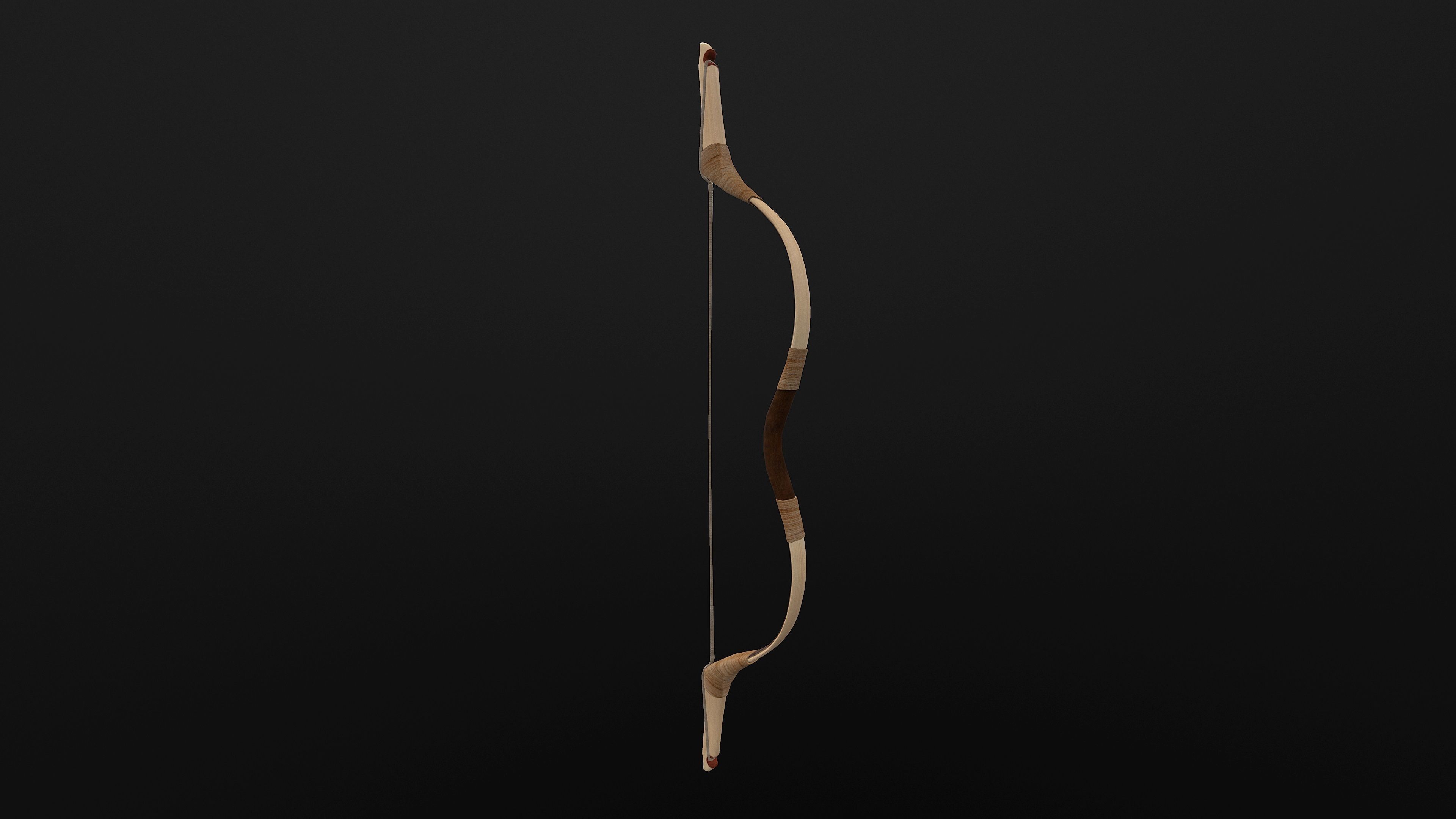 Composite Bow Low-poly 3D model_5