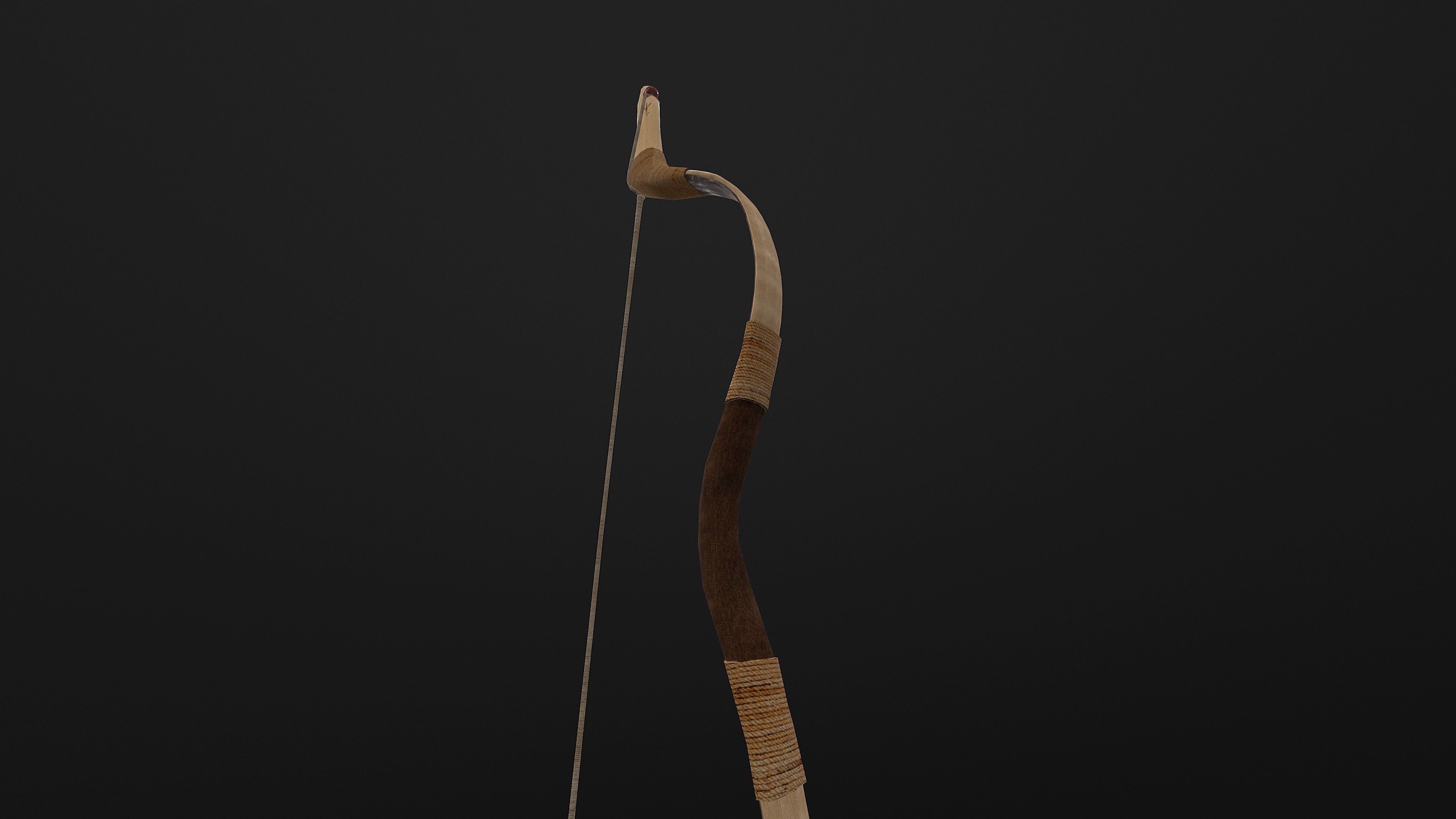 Composite Bow Low-poly 3D model_12
