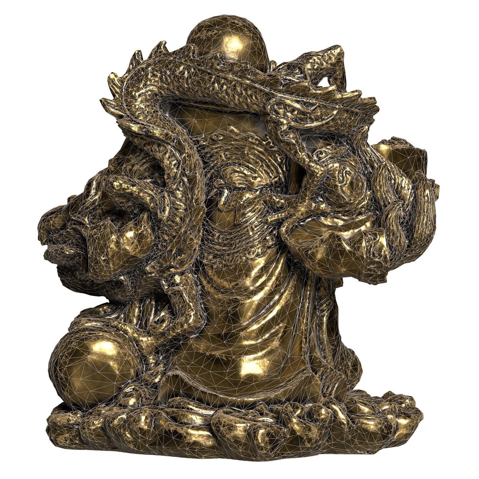 Laughing Buddha  Low-poly 3D model_29