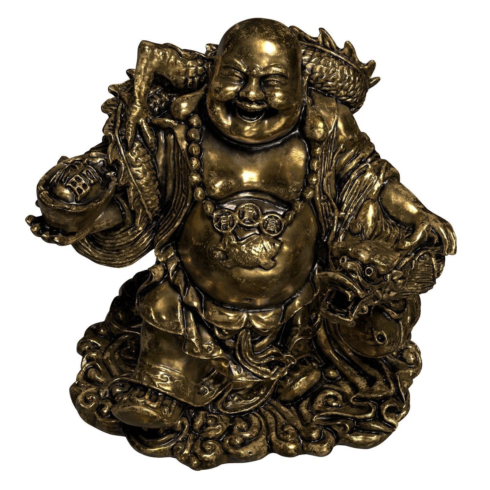 Laughing Buddha  Low-poly 3D model_20