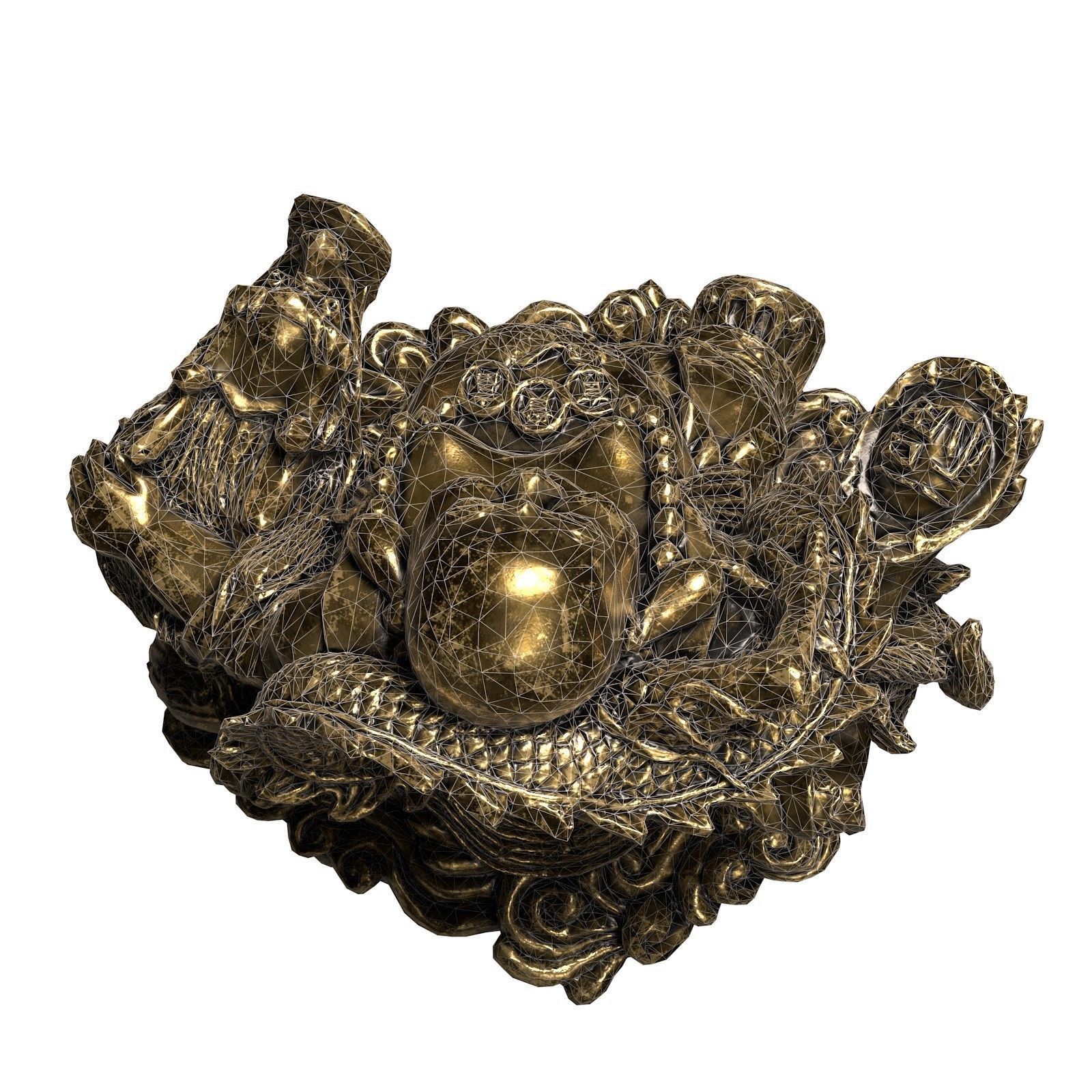 Laughing Buddha  Low-poly 3D model_24