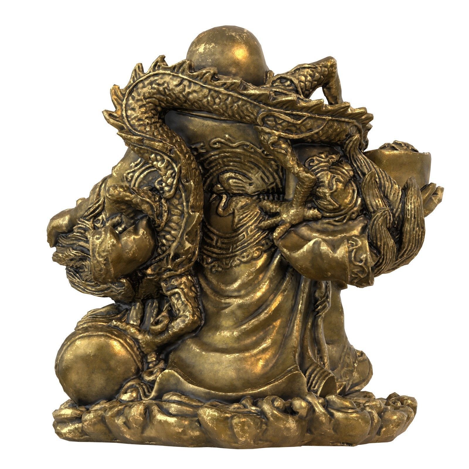 Laughing Buddha  Low-poly 3D model_5