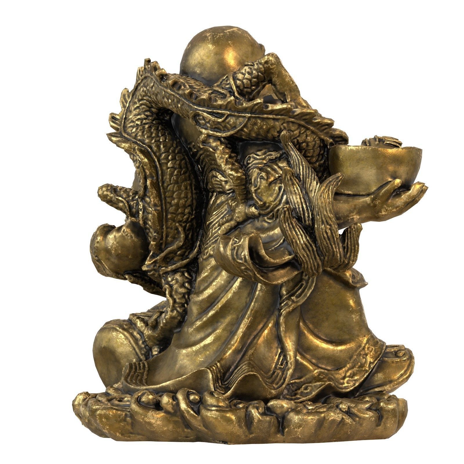 Laughing Buddha  Low-poly 3D model_4