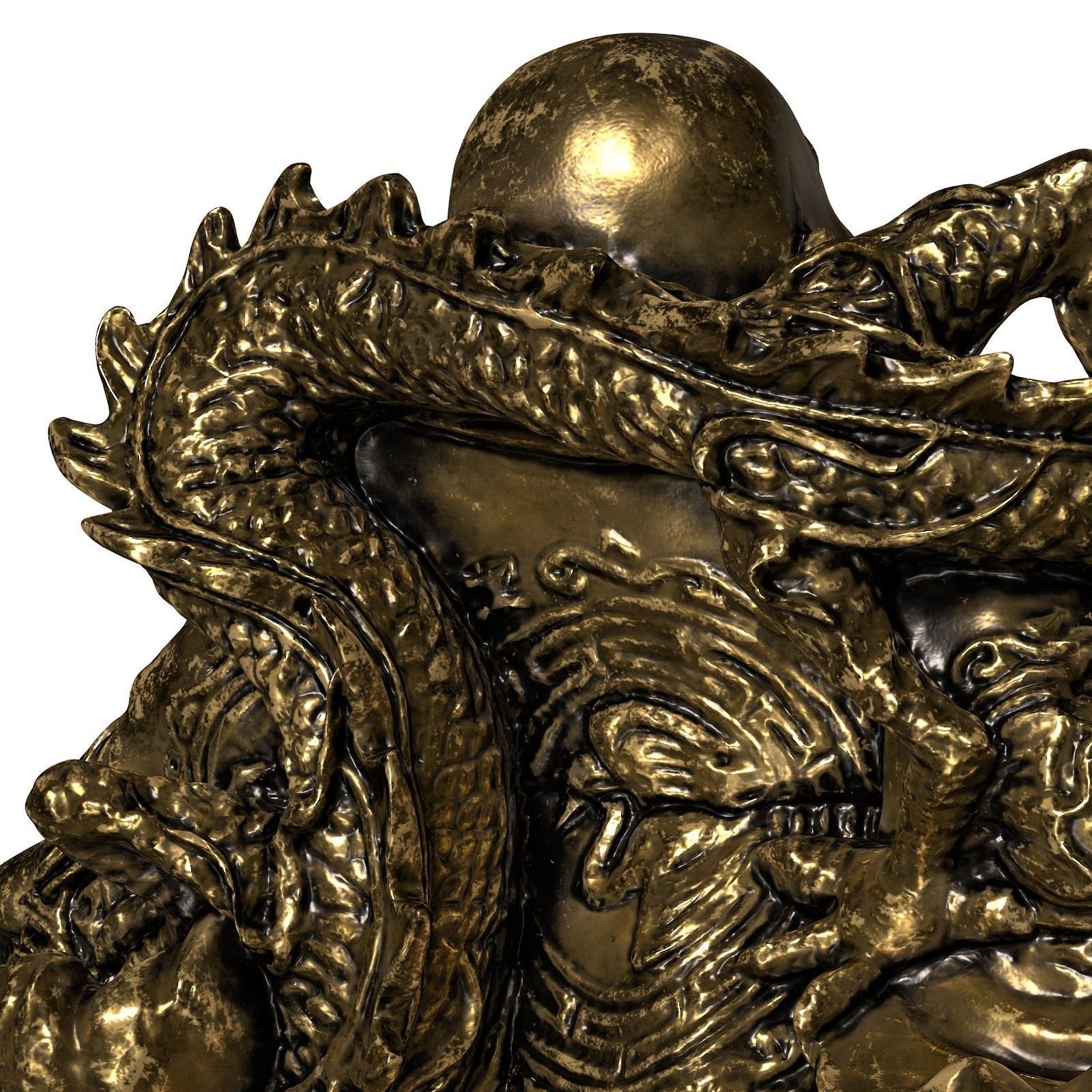 Laughing Buddha  Low-poly 3D model_16