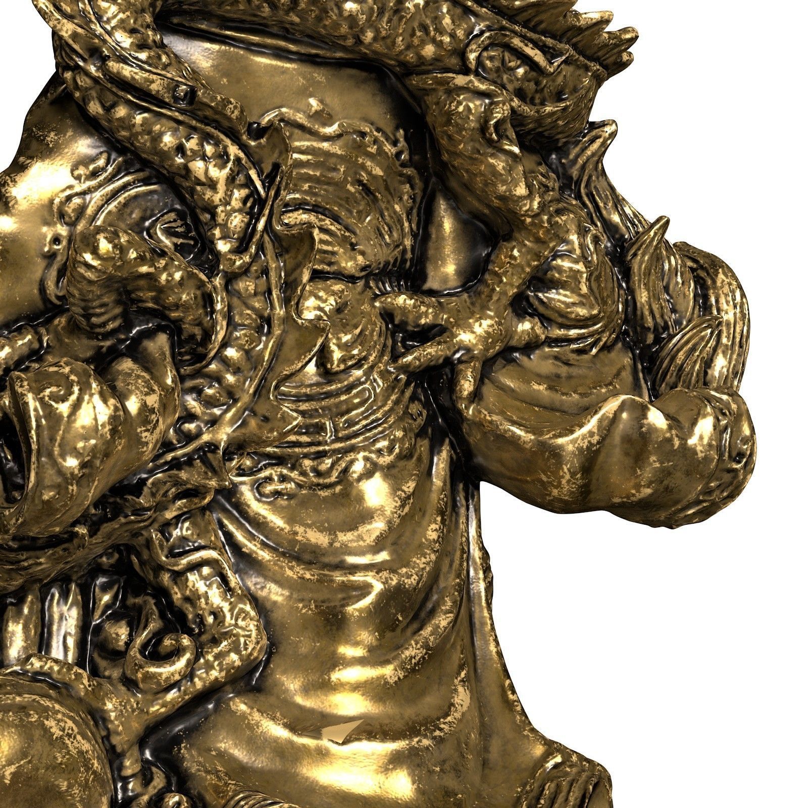 Laughing Buddha  Low-poly 3D model_17