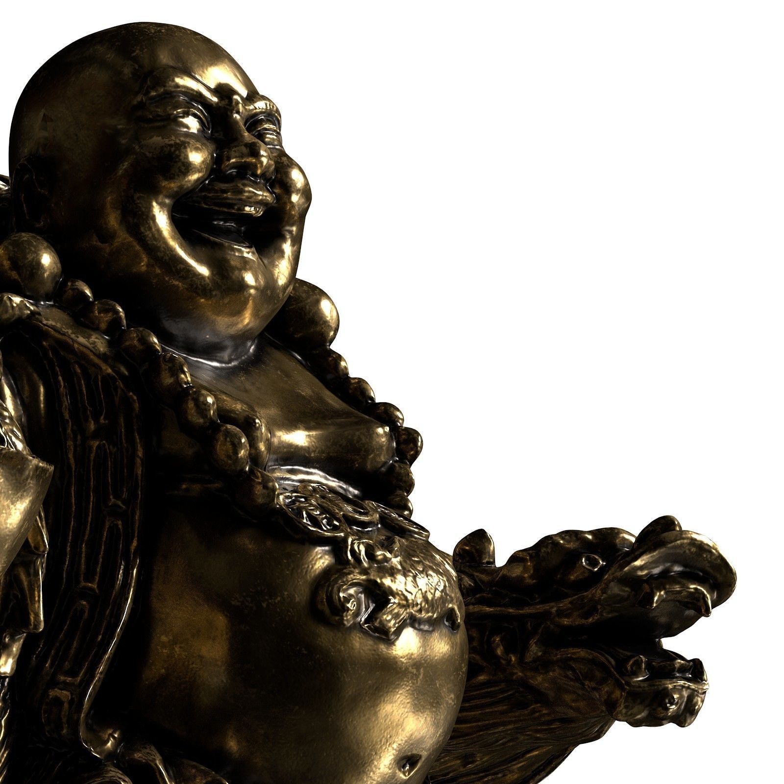 Laughing Buddha  Low-poly 3D model_14