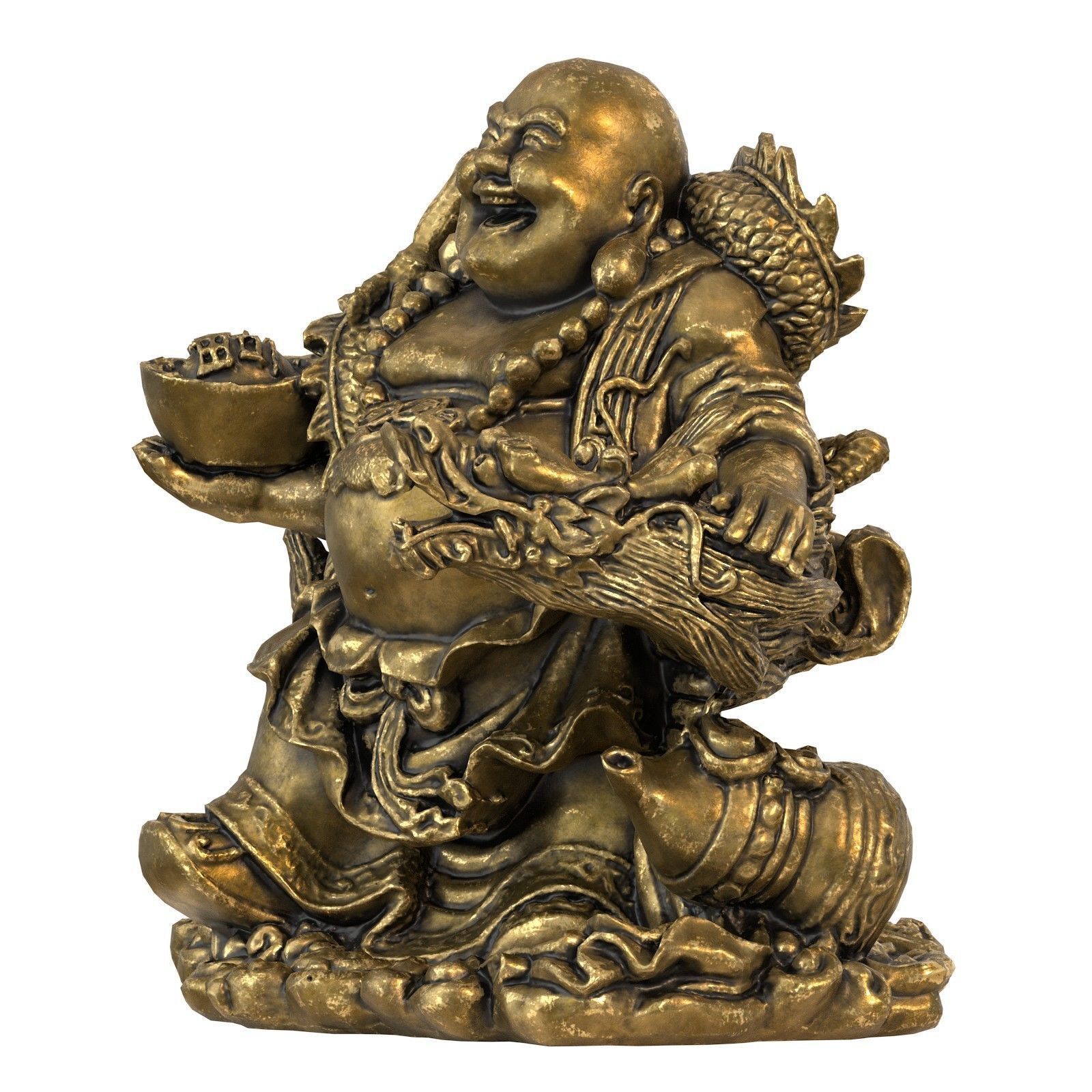 Laughing Buddha  Low-poly 3D model_8