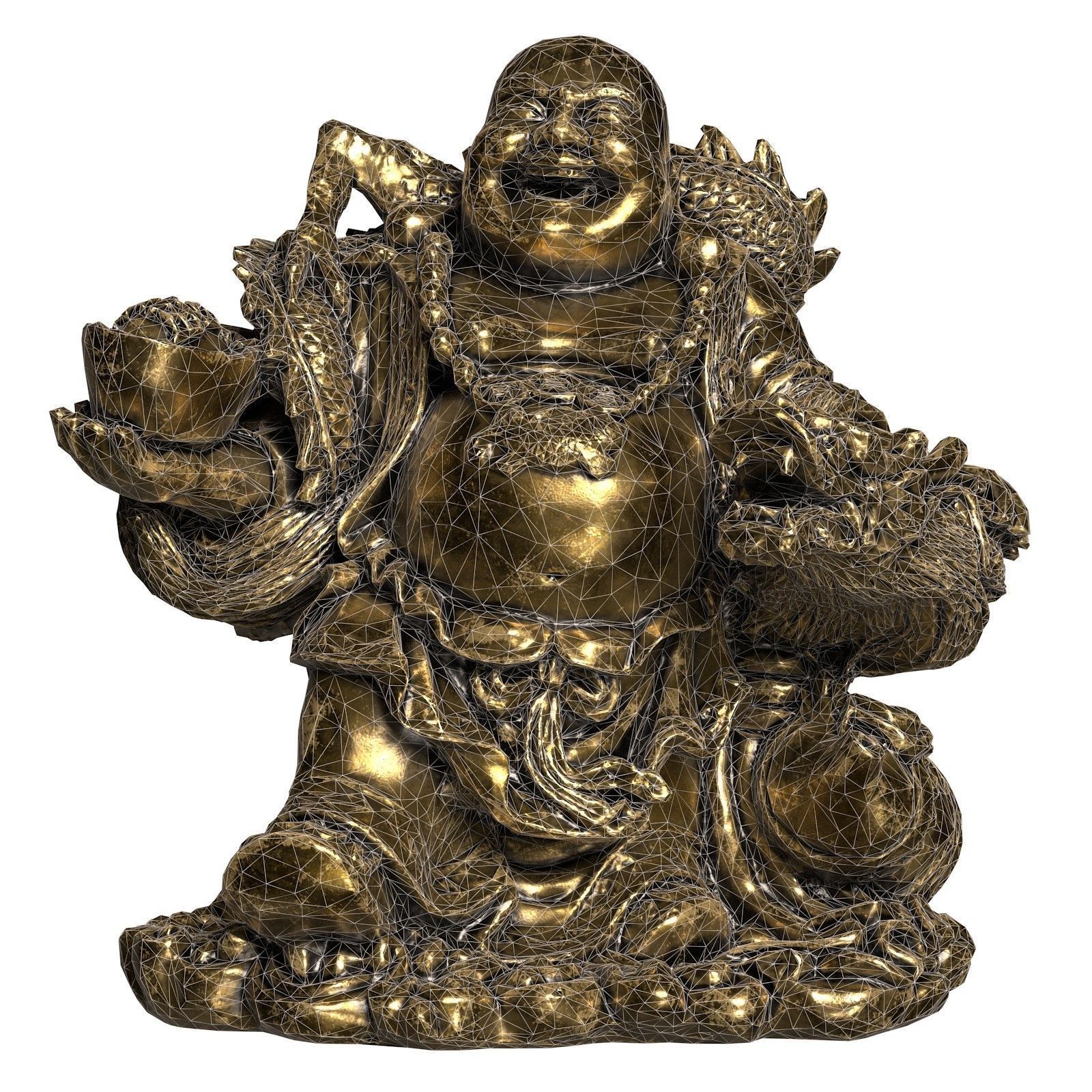 Laughing Buddha  Low-poly 3D model_30