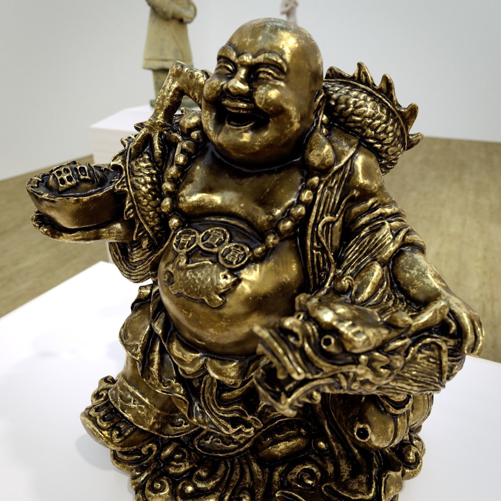 Laughing Buddha  Low-poly 3D model_10