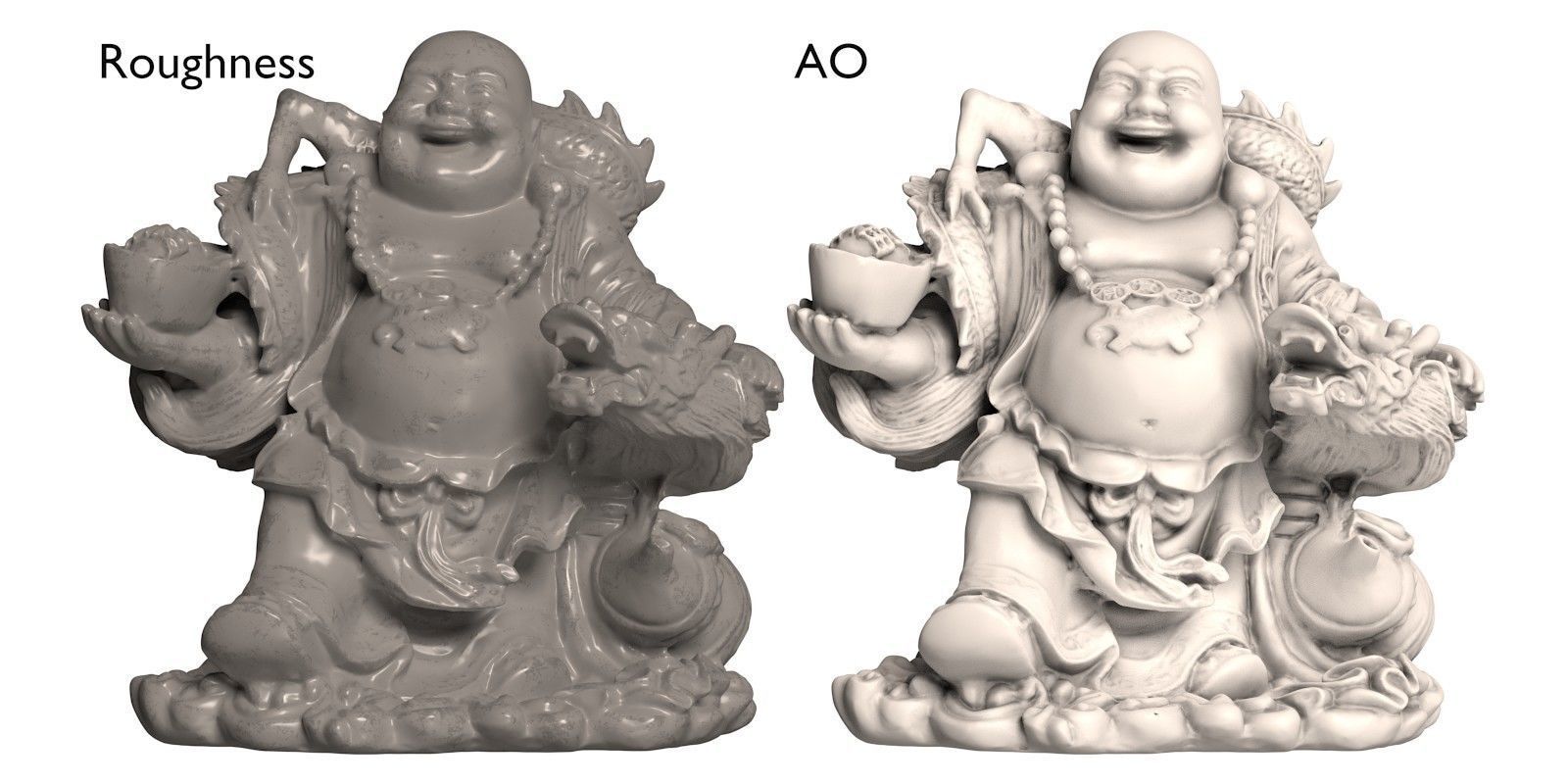 Laughing Buddha  Low-poly 3D model_27