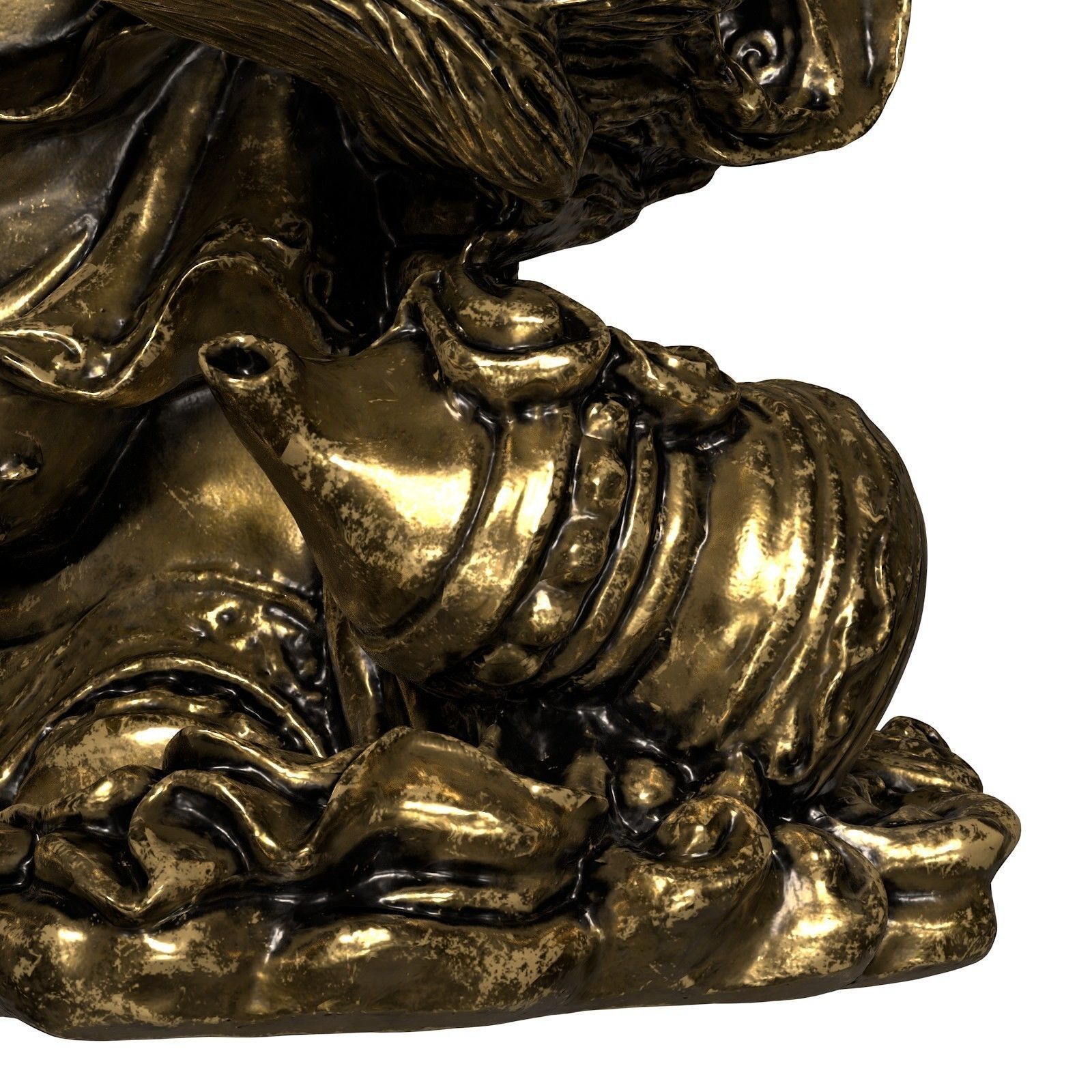 Laughing Buddha  Low-poly 3D model_18