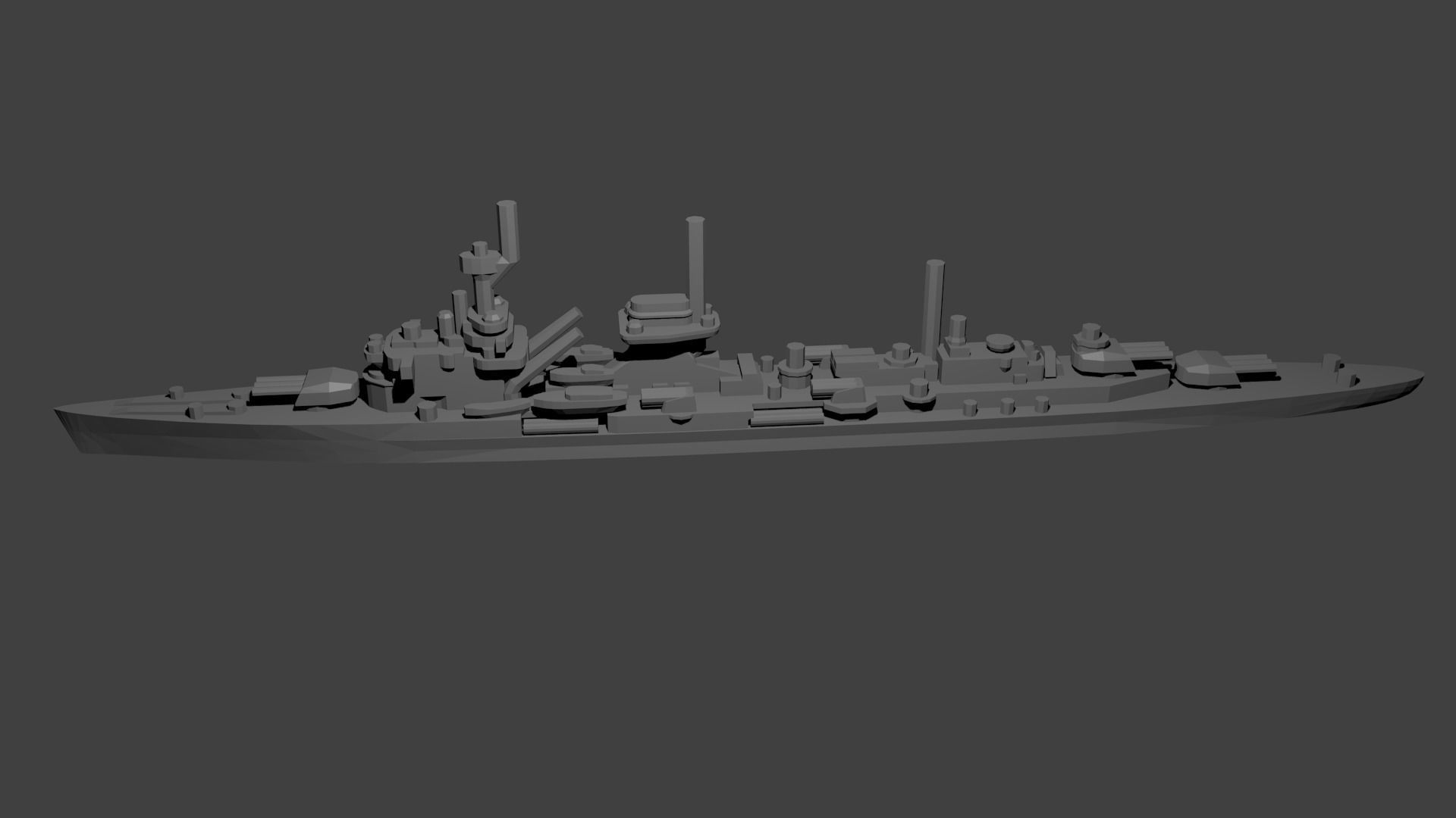 German Leipzig Class Cruiser Warship 3D print model_2