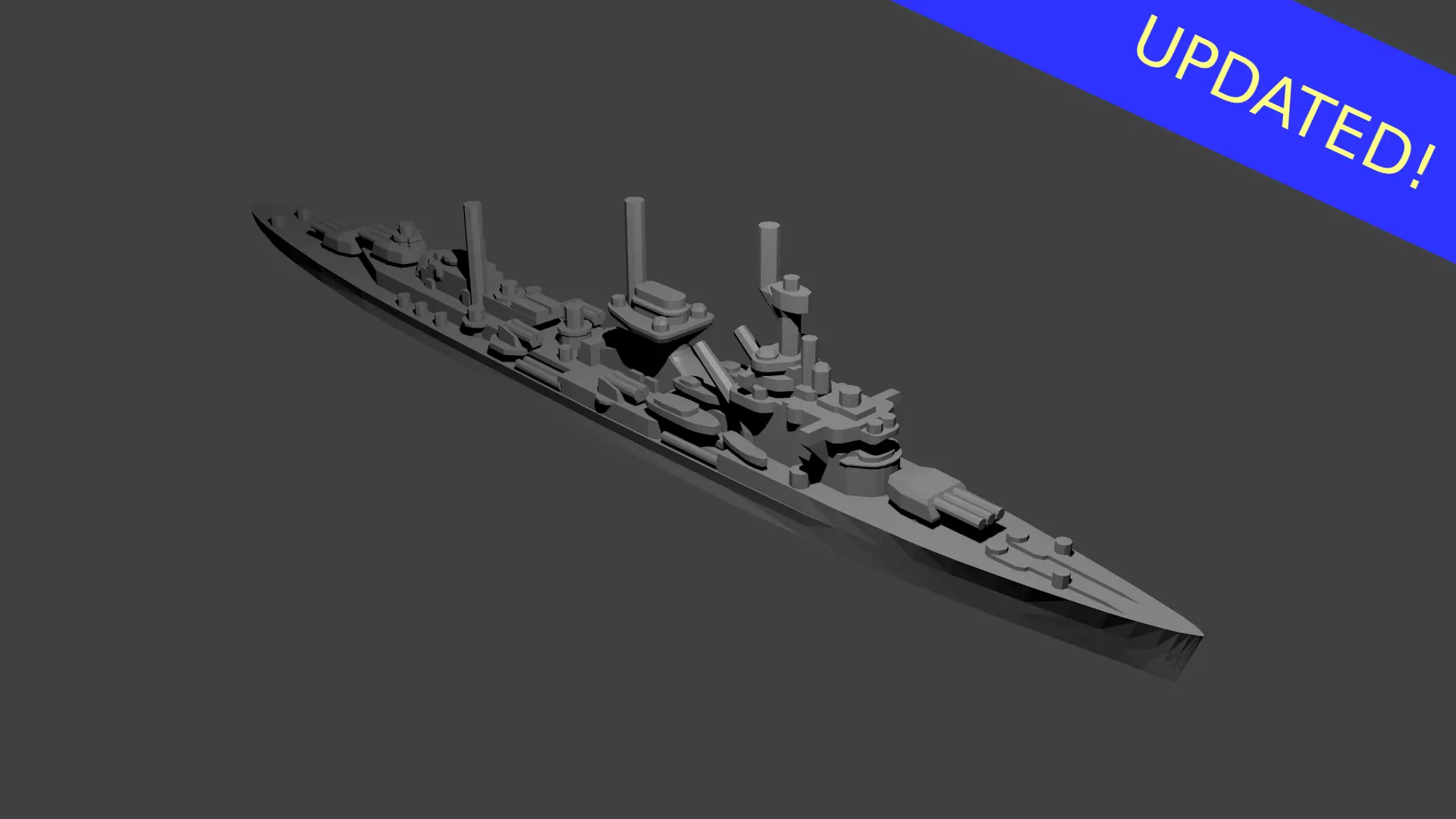 German Leipzig Class Cruiser Warship 3D print model_0
