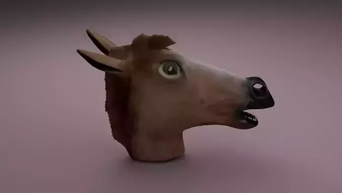 Horse Mask  Low-poly 3D model