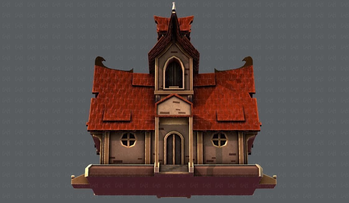 House Cartoon V02 Low-poly 3D model_39
