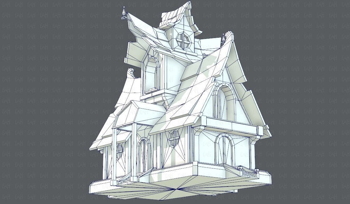 House Cartoon V02 Low-poly 3D model_38