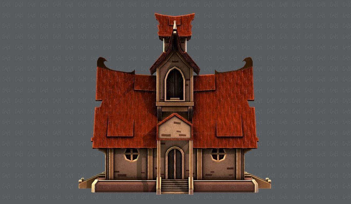 House Cartoon V02 Low-poly 3D model_7