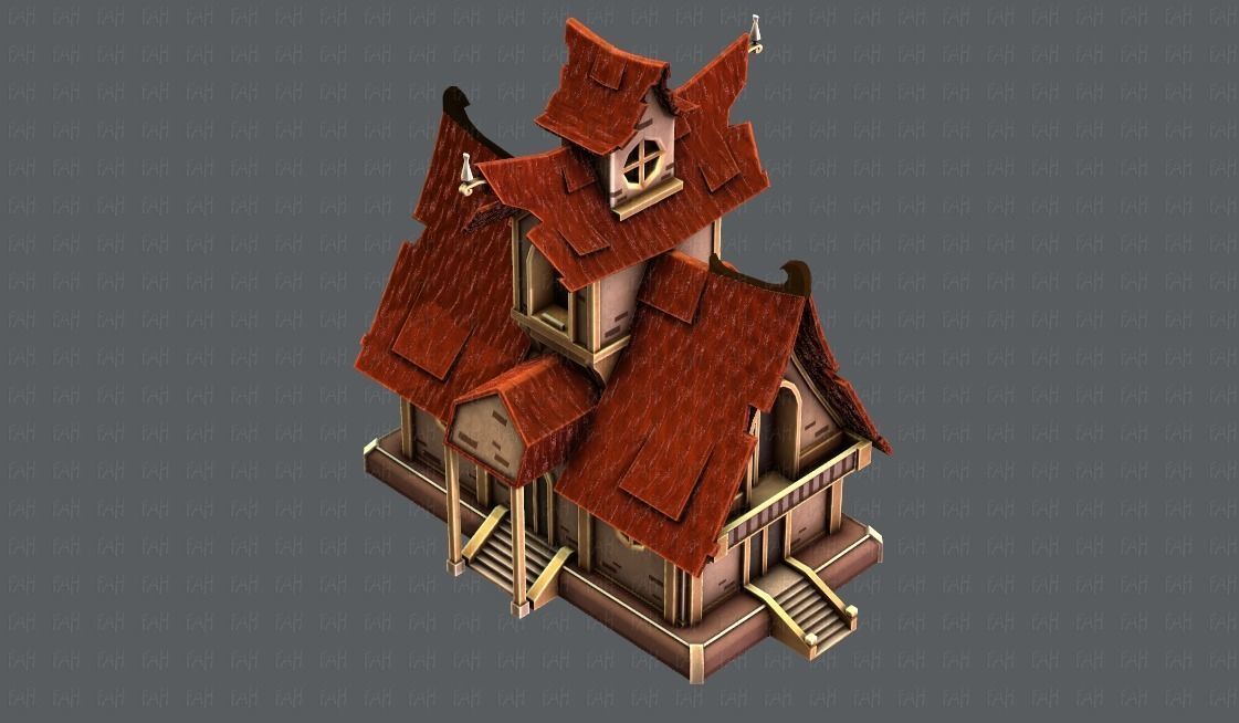 House Cartoon V02 Low-poly 3D model_22