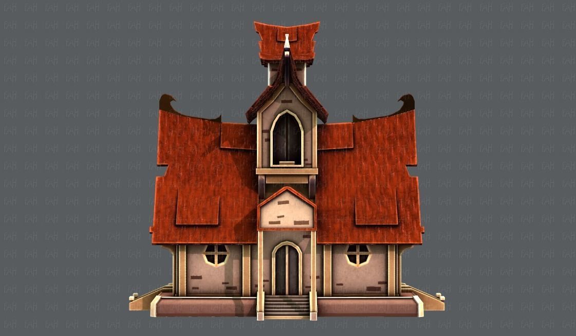 House Cartoon V02 Low-poly 3D model_3