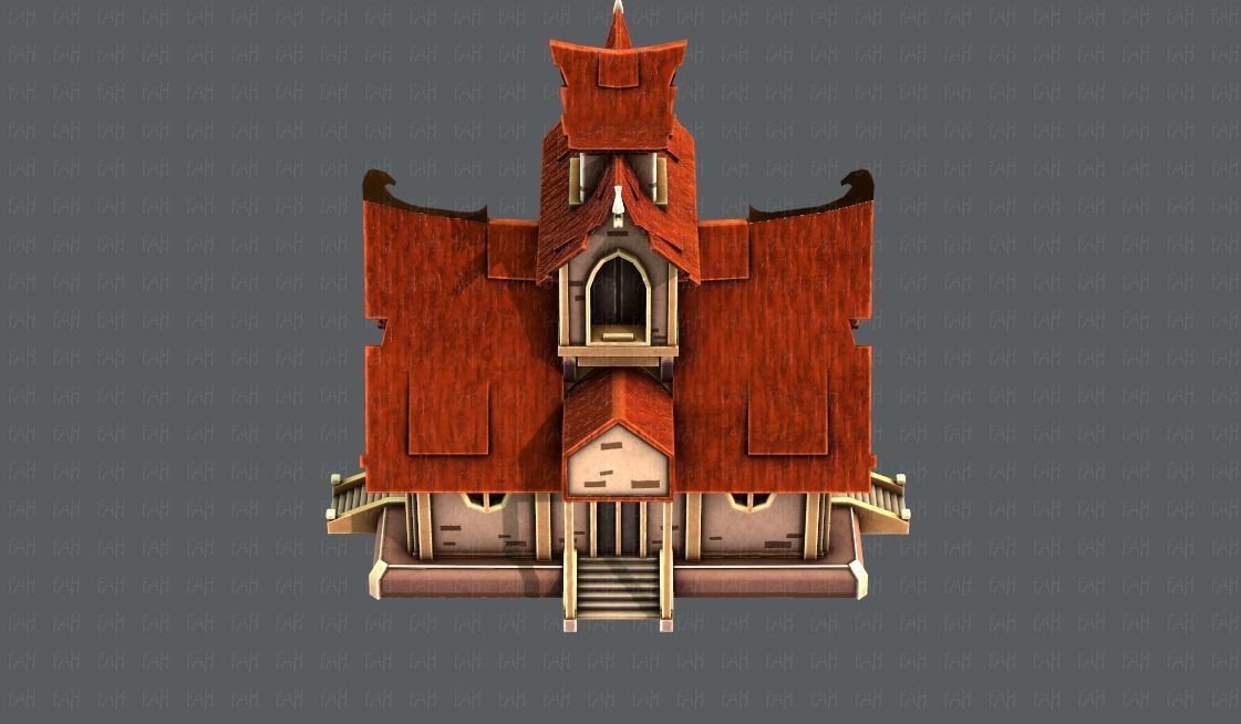 House Cartoon V02 Low-poly 3D model_19