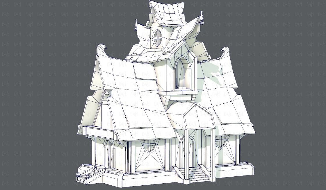 House Cartoon V02 Low-poly 3D model_36