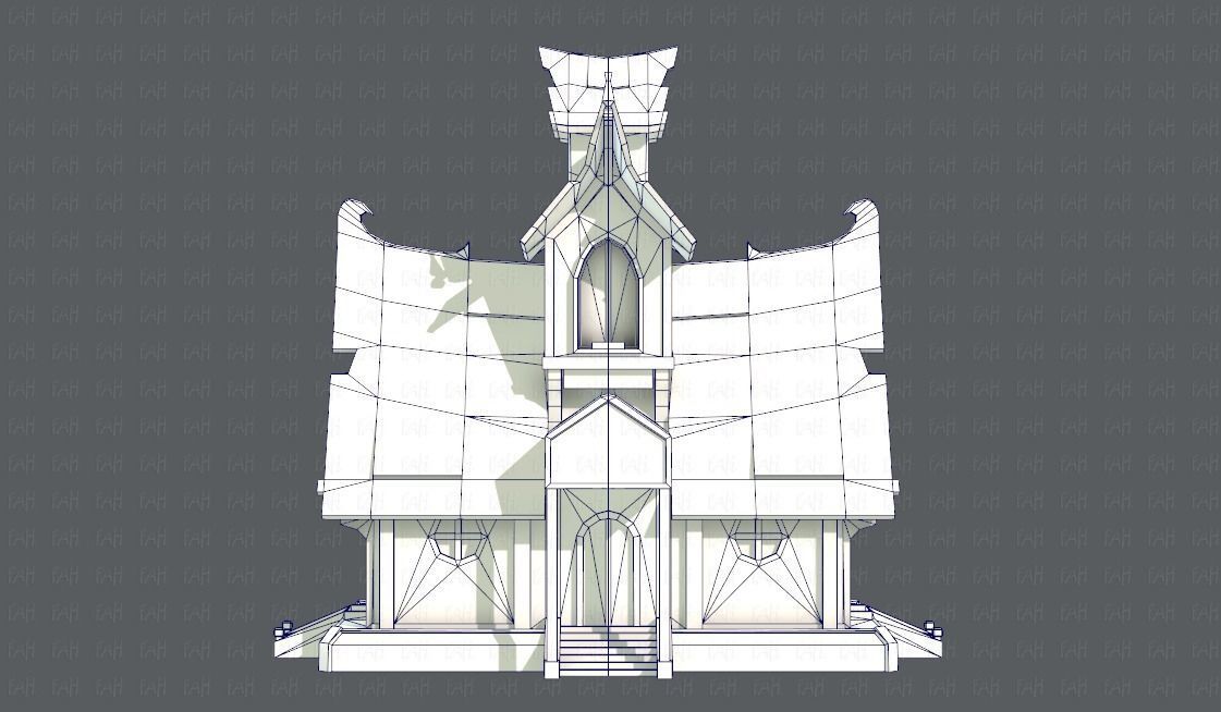 House Cartoon V02 Low-poly 3D model_11