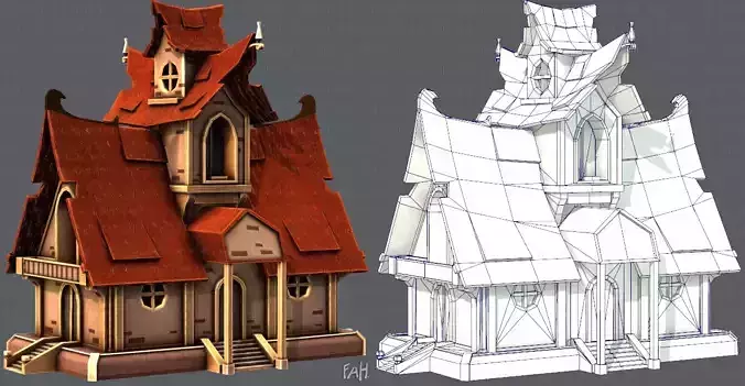 House Cartoon V02 Low-poly 3D model House Cartoon V02 Low-poly 3D model