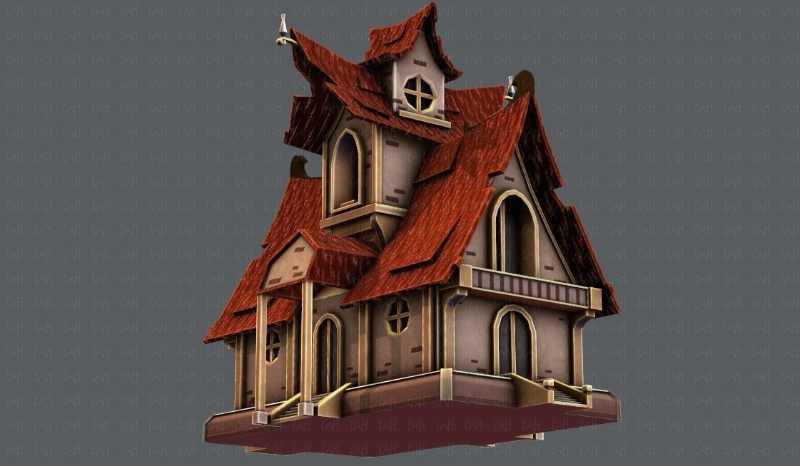 House Cartoon V02 Low-poly 3D model_37