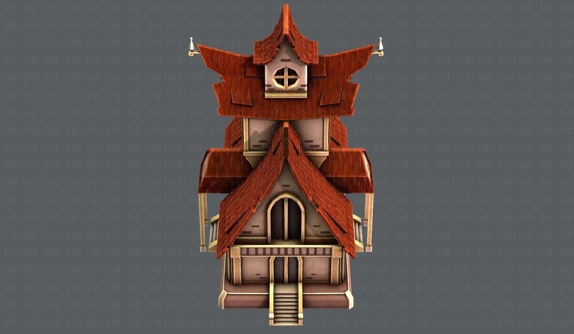 House Cartoon V02 Low-poly 3D model_21
