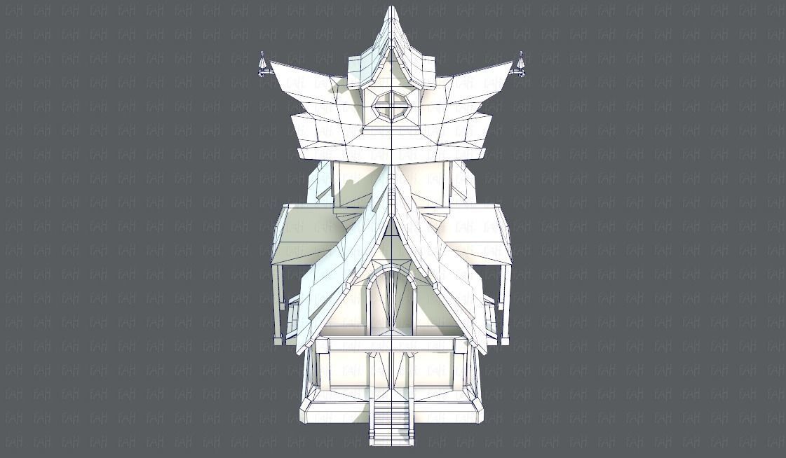 House Cartoon V02 Low-poly 3D model_25