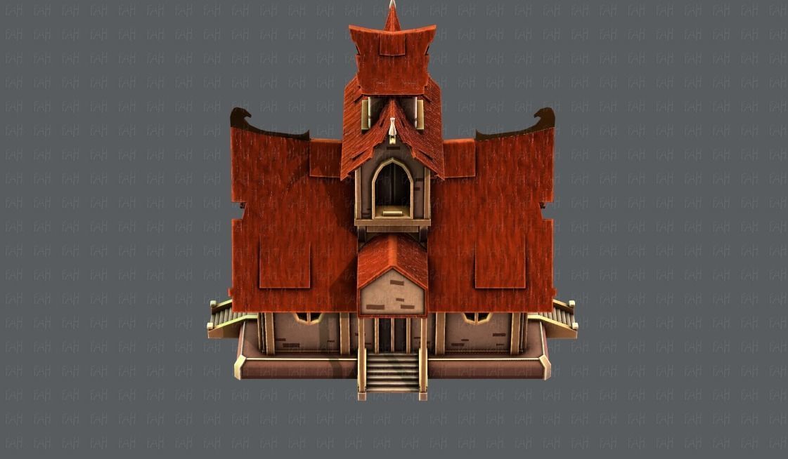 House Cartoon V02 Low-poly 3D model_23