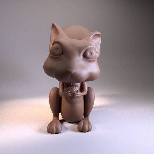 Squirrel cartoon 3D print model