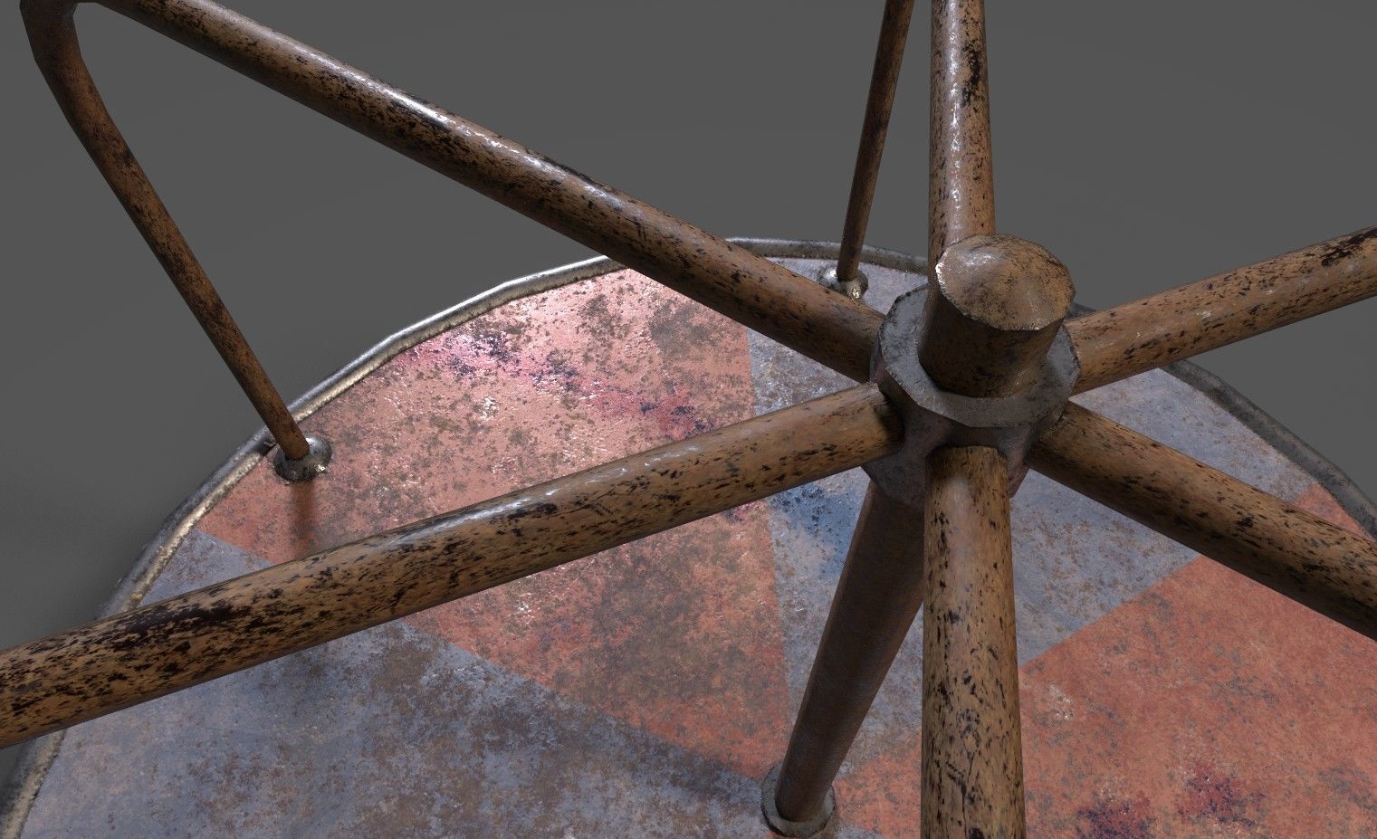 Soviet Oldschool Playground Low-poly 3D model_6