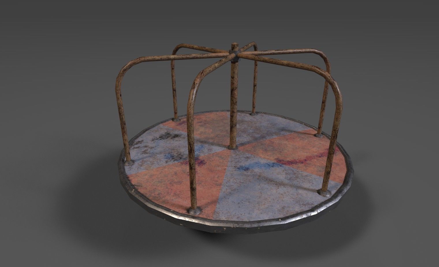 Soviet Oldschool Playground Low-poly 3D model_4