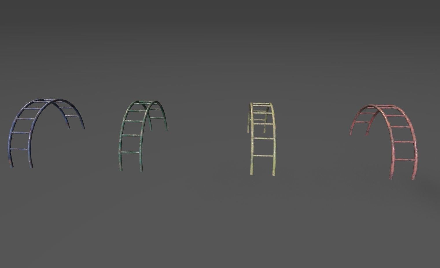 Soviet Oldschool Playground Low-poly 3D model_16