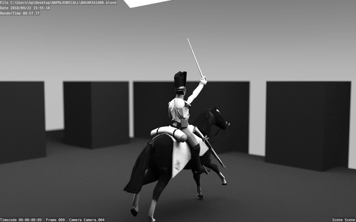 BAVARIA 1806 Dragoon line cavalery LOW POLY Napoleonic era Low-poly 3D model_2