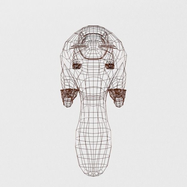 Beaver Low-poly 3D model_6