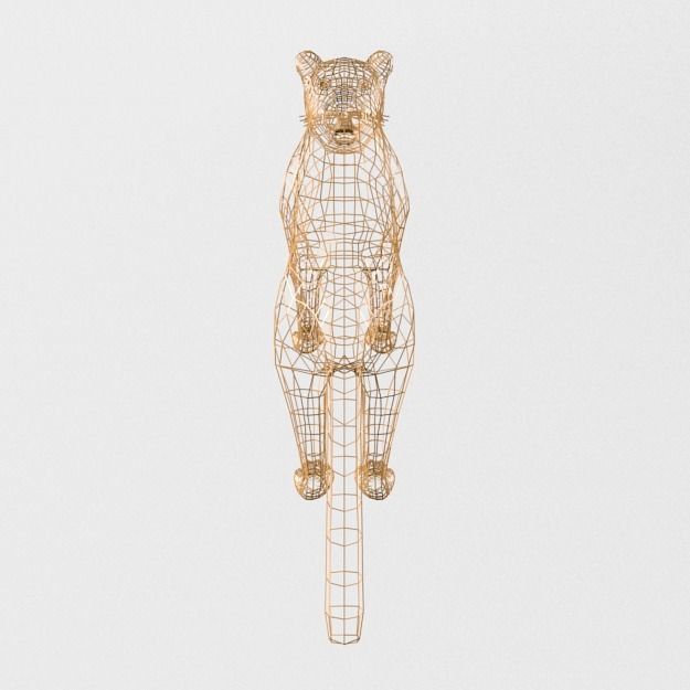 Tiger Low-poly 3D model_4