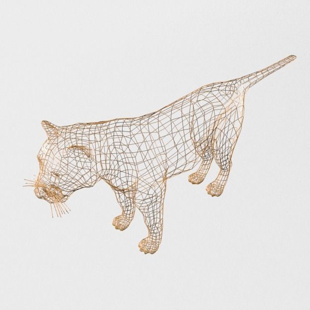 Tiger Low-poly 3D model_6